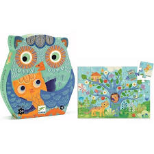 Coucou hibou - 24 pcs  (Puzzles Silhouettes Djeco)