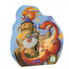 Vaillant & les dragons - 54 pcs (Puzzles Silhouettes Djeco)