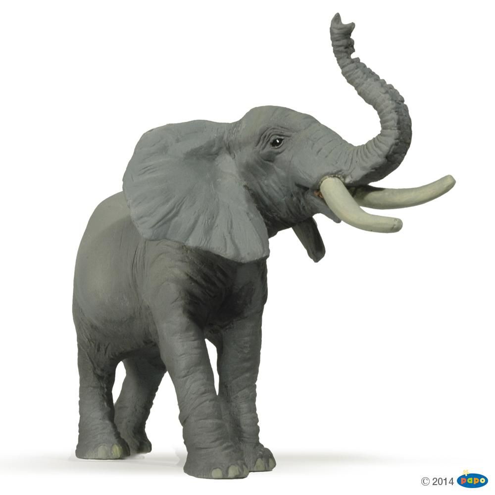 Eléphant barrissant , Figurine de La Vie Sauvage Papo