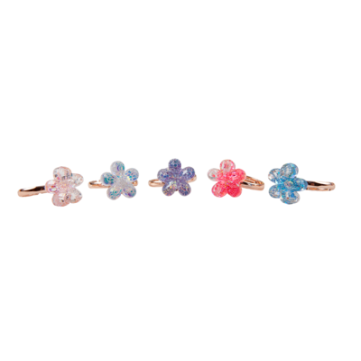 Bagues Boutique Shimmer Flower, 5 Pcs