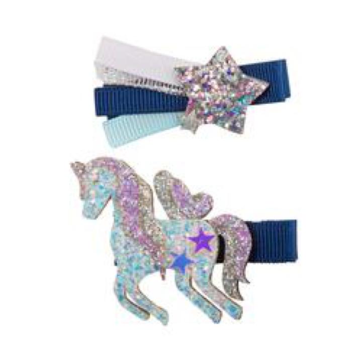 Barettes Boutique Navy Unicorn Star, assorties