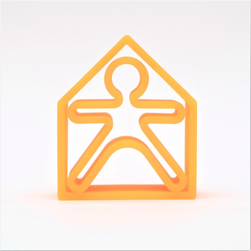 1 enfant et 1 maison Dëna (orange)