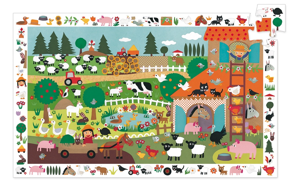 La ferme - 35 pcs  (Puzzles Observation Djeco)