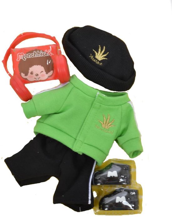 MONCHHICHI Boutique B DJ Style, vert avec pantalon.