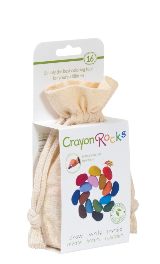 Crayon rocks, sac de 16 couelurs