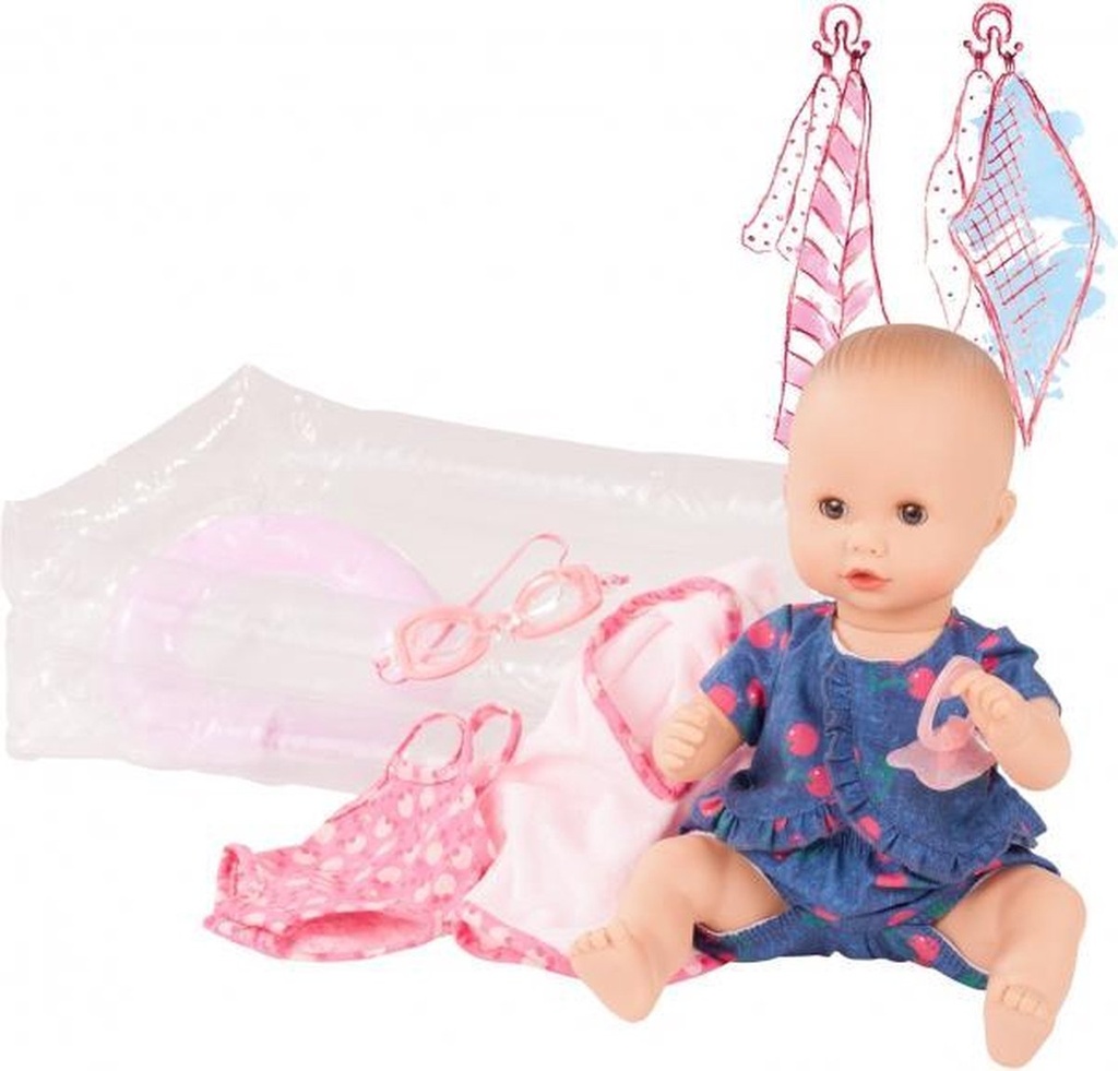 Bébé aquini Gotz 33cm, avec accessoires