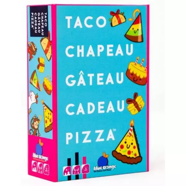 Taco,chapeau, gâteau, cadeau, pizza