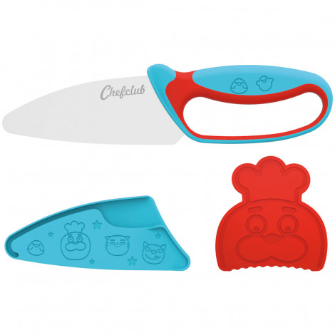 Le couteau du chef chefclub kids bleu et rouge 