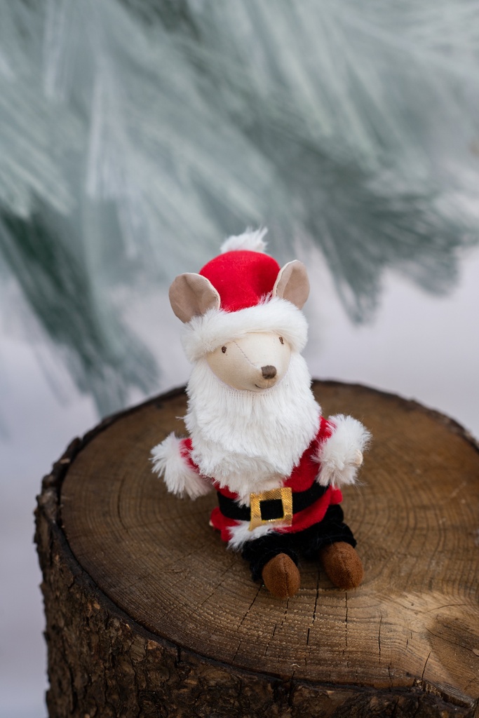 Peluche Nicolas, la souris de Noel