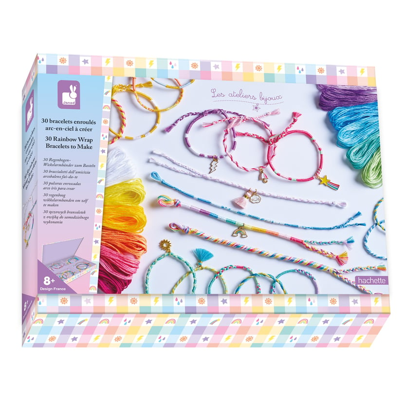 30 BRACELETS ENROULES ARC-EN-CIEL