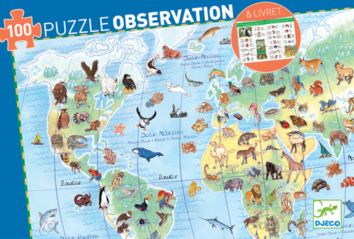 [DJE_DJ07420] Animaux du monde 100pcs* (Puzzles Observation Djeco)