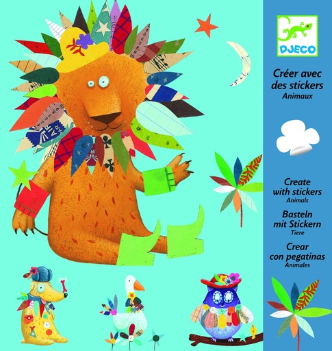 [DJE_DJ08932] Créer des animaux (Gommettes Et Stickers Djeco)