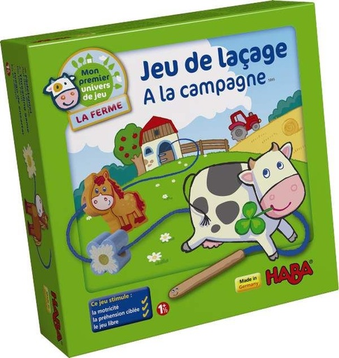 [HAB_5895] Mon premier univers de jeu - La ferme - Jeu de laçage "A la campagne "