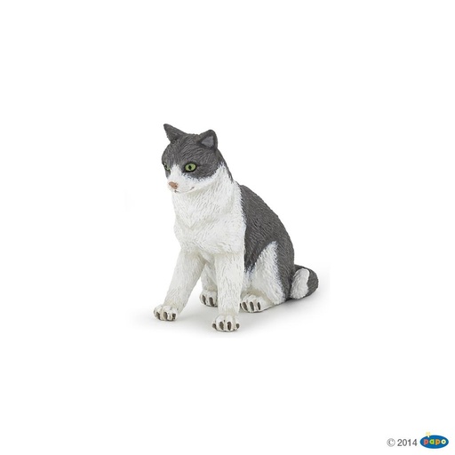 [PAP_54033] Chatte assise, Figurine des Chiens & Chats de compagnie Papo