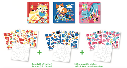 [PIK_POC007] Puzzle de stickers chats