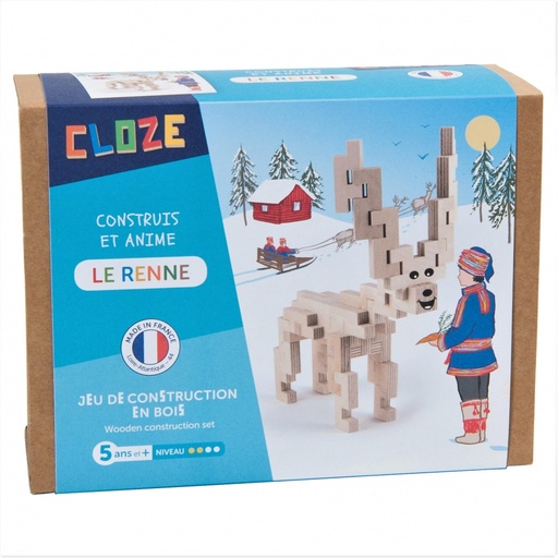 [CLZ_MRE035BL] Cloze, jeu de construction aventure - renne