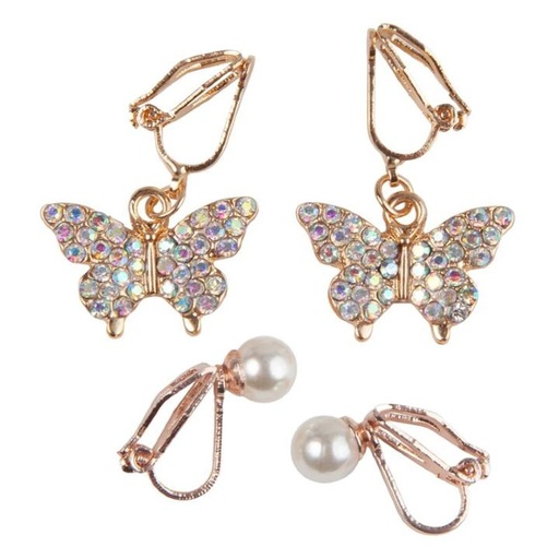 [GRP_90603] Boucles d'oreilles Boutique Butterfly Clip On, 2 Sets