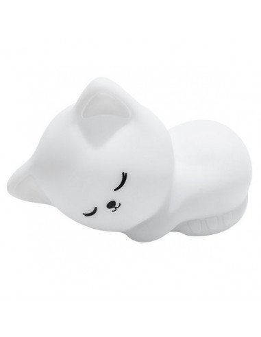 [ALI_CHABLANCM] Veilleuse Little L chat blanc Stella