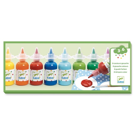 [DJE_DJ08861] 8 bouteilles de gouache (Les Couleurs Djeco)