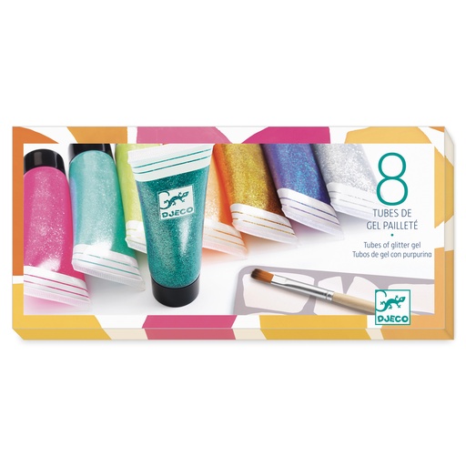 [DJE_DJ08798] 8 tubes de gel pailleté (Les Couleurs Djeco)