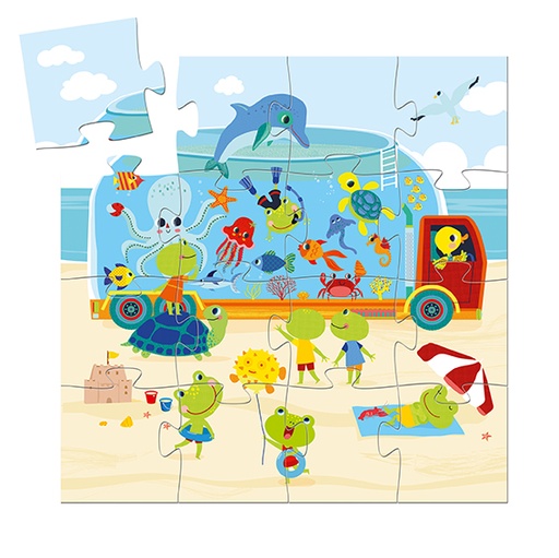 [DJE_DJ07266] L'aquarium - 16 pcs (Puzzles Silhouettes Djeco)