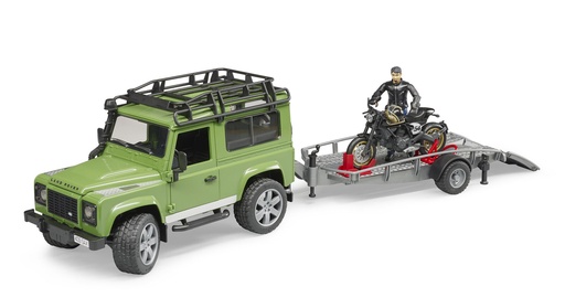 [OKU_48502598] Landrover Stationwagen met aanhanger en ducati motor