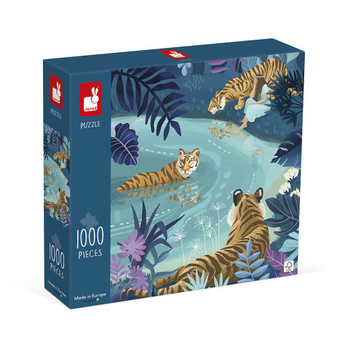 [JAN_J02511] Puzzle tigres au clair de lune 1000p