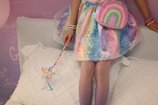 [GRP_40925] Déguisement tutu coloré licorne et baguette magique 